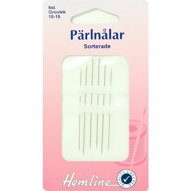 Hovedbilde Perlenåler 6 stk - str. 10 - 15 - Hemline