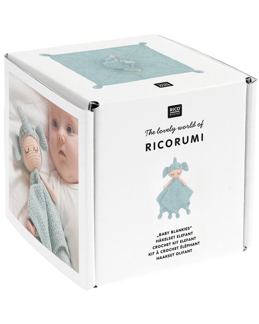 Hovedbilde Ricorumi sutteklut Elefant heklepakke babyteppe 