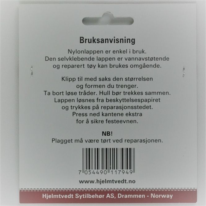 Hovedbilde Selvklebende lappelapp 009 hvit
