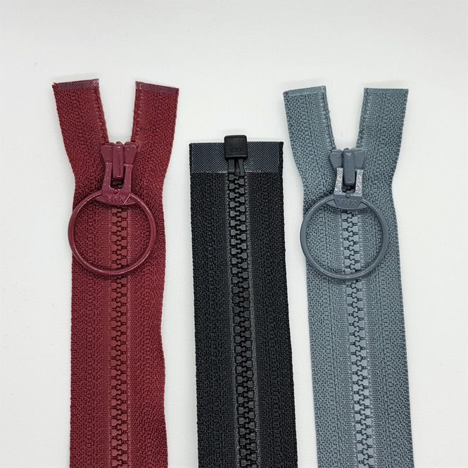 Hovedbilde Jakkeglidelås 4 mm nylon delbar glidelås med ring