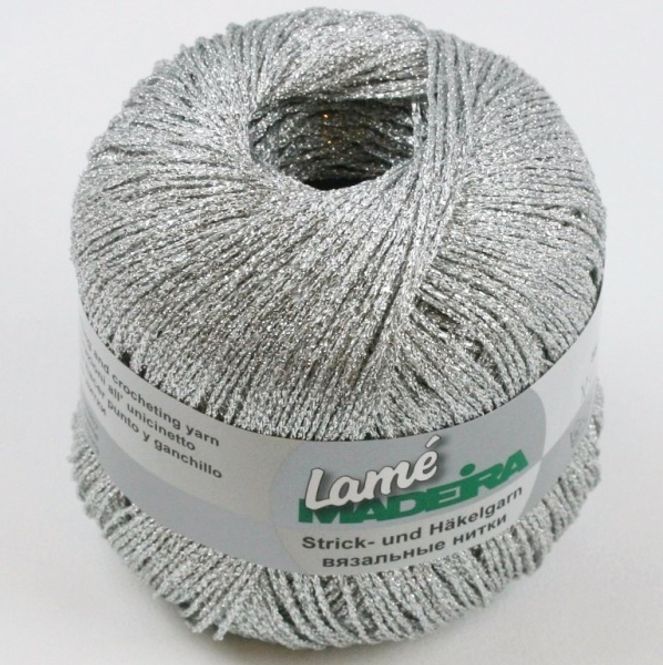 Hovedbilde Madeira Lame Sølv viscose-polyester glittergarn ...