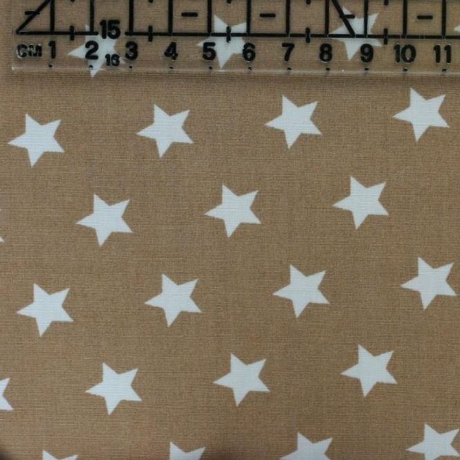 Hovedbilde Stjerner Beige bunn Skjortekvalitet poplin