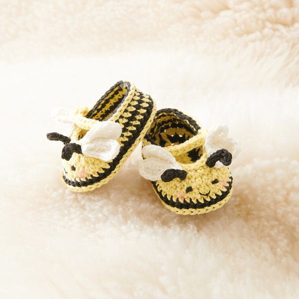 Hovedbilde Ricorumi babysko Bier  heklepakke babyteppe 