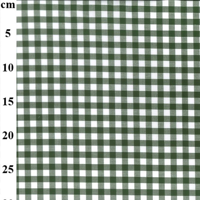 Hovedbilde Gingham  9 mm rutet flaskegrønn-hvit kjøkkenruter