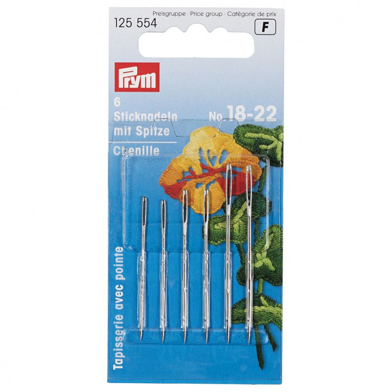Broderinål med spiss Nr. 18-22