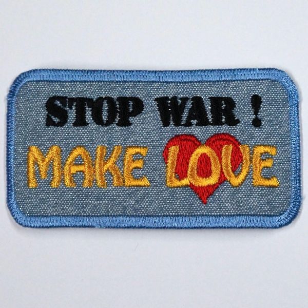 Hovedbilde Strykemerke Stop war! Make love - symerke