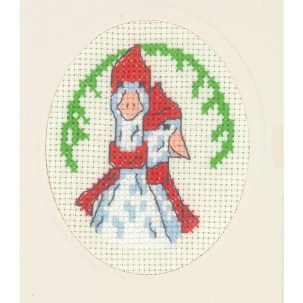 Hovedbilde Julekort 9 x 13 cm julegjessene broderipakke