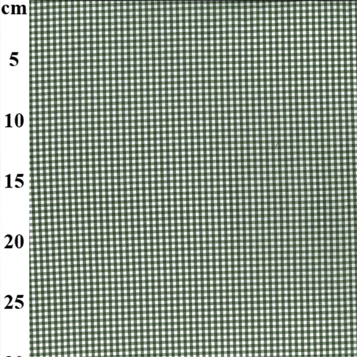 Gingham  3 mm rutet flaskegrønn-hvit rutevev kjøkkenruter