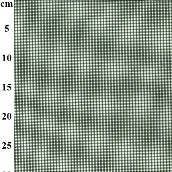 Hovedbilde Gingham  3 mm rutet flaskegrønn-hvit rutevev ...