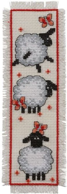 Hovedbilde Bokmerke sauer og sommerfugler 7 x 22 cm ...
