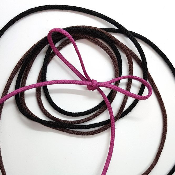 Hovedbilde Anorakksnor  3 mm - flettesnor bomull - flere ...