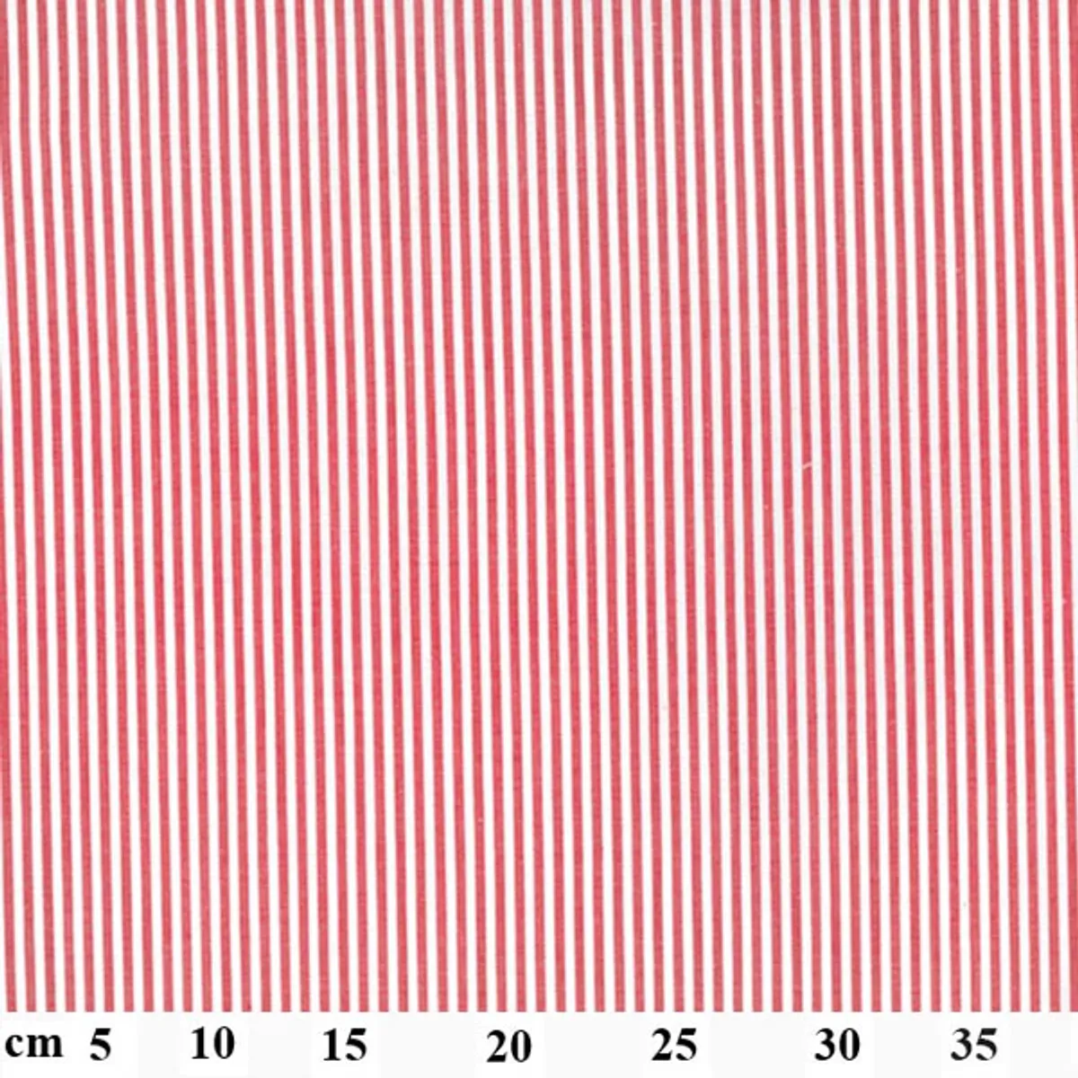 Garnfarget stripe  3 mm rød-hvit kjøkkenruter