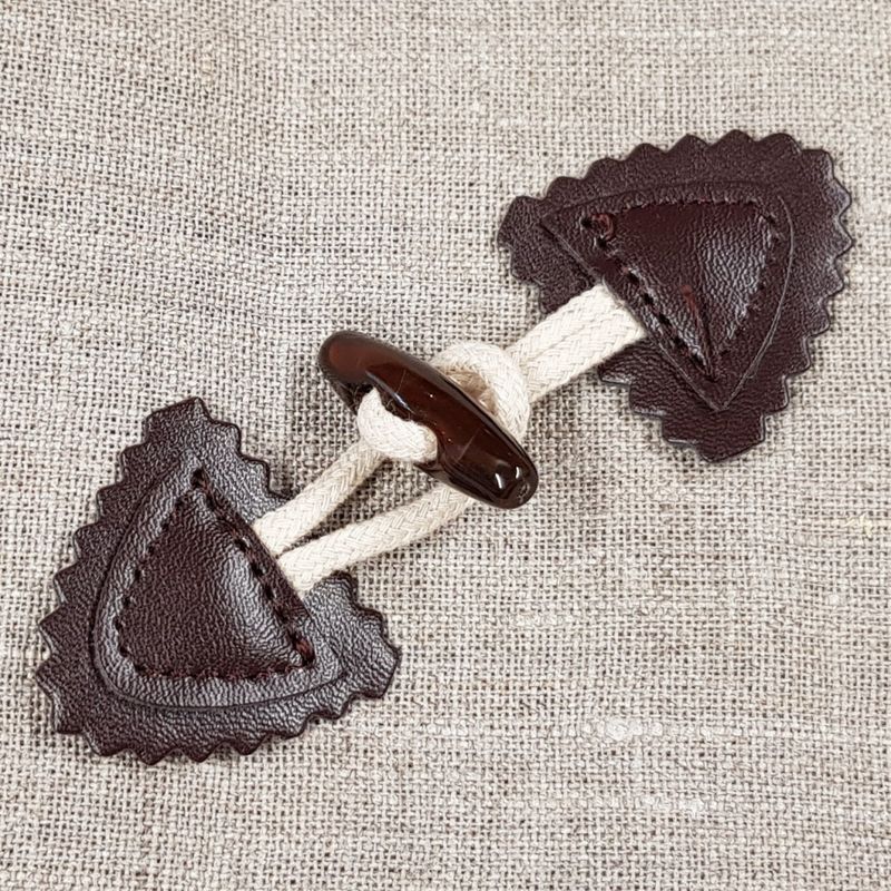Duffelcoatlukning liten 11 cm - 3 farger
