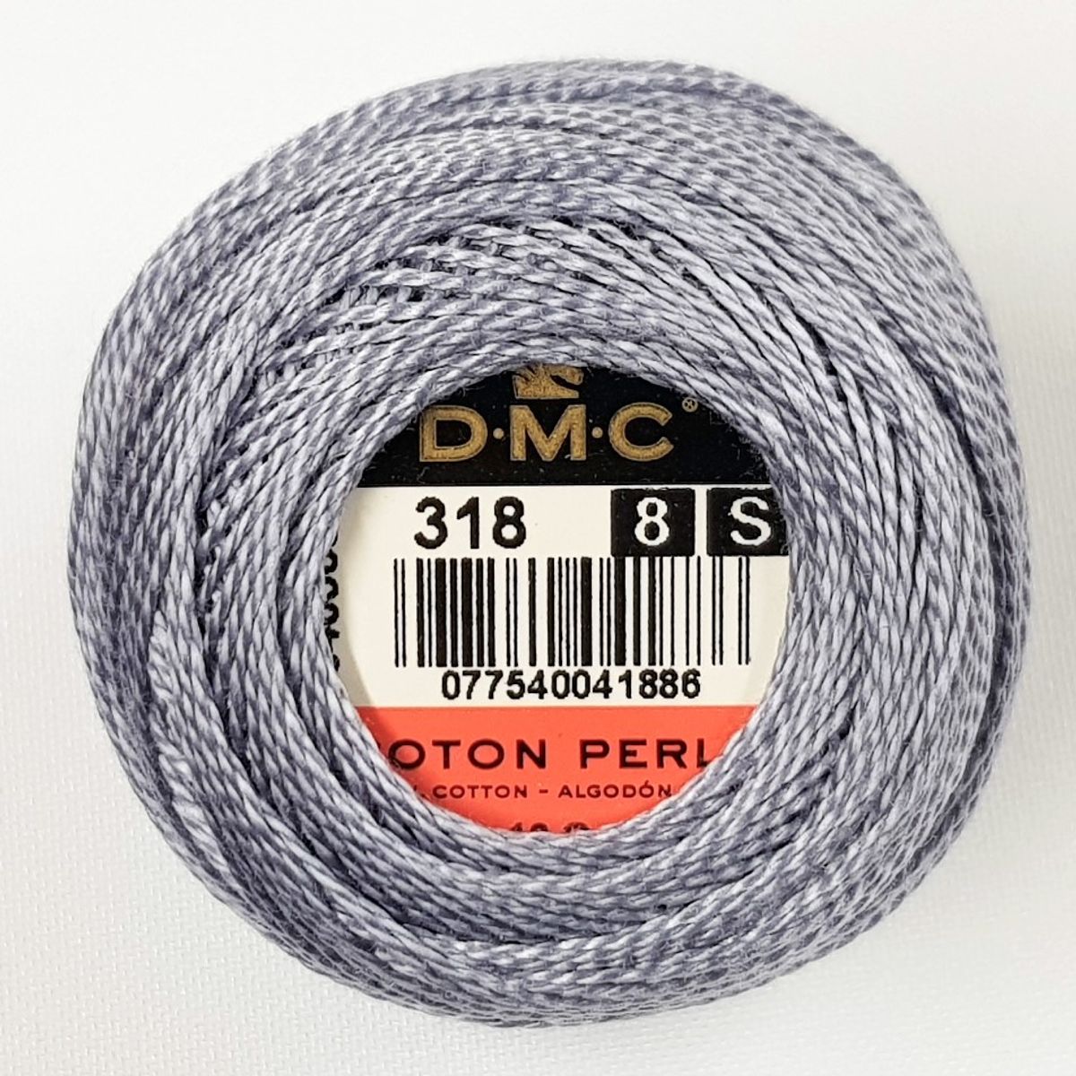 Perlegarn No.  8 DMC 116 Ensfarget bomull - Pearl cotton