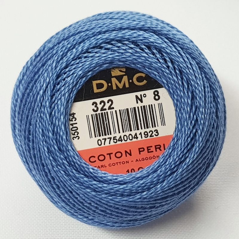 Perlegarn No.  8 DMC 116 Ensfarget bomull - Pearl cotton