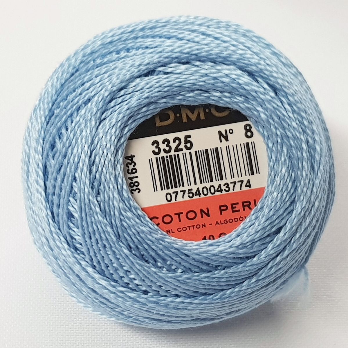 Perlegarn No.  8 DMC 116 Ensfarget bomull - Pearl cotton