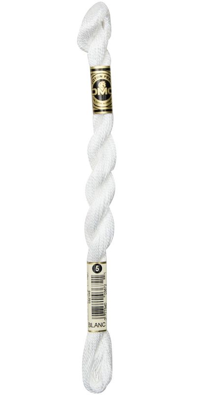 Perlegarn No.  5 DMC 115 Ensfarget bomullsbroderigarn