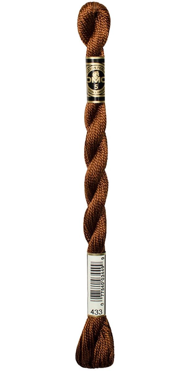 Perlegarn No.  5 DMC 115 Ensfarget bomullsbroderigarn