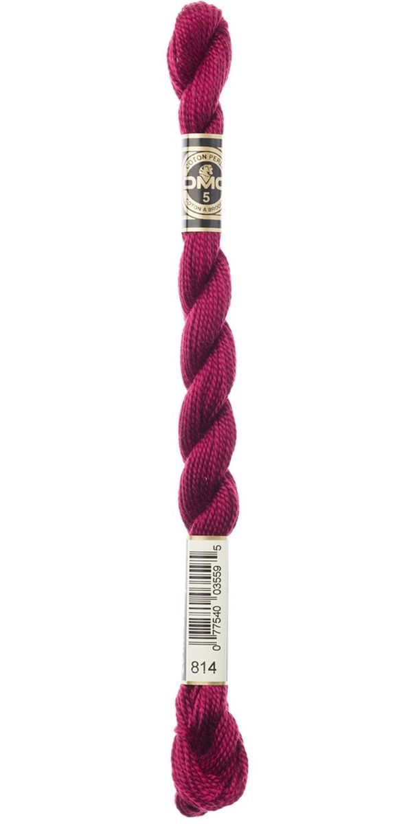 Perlegarn No.  5 DMC 115 Ensfarget bomullsbroderigarn