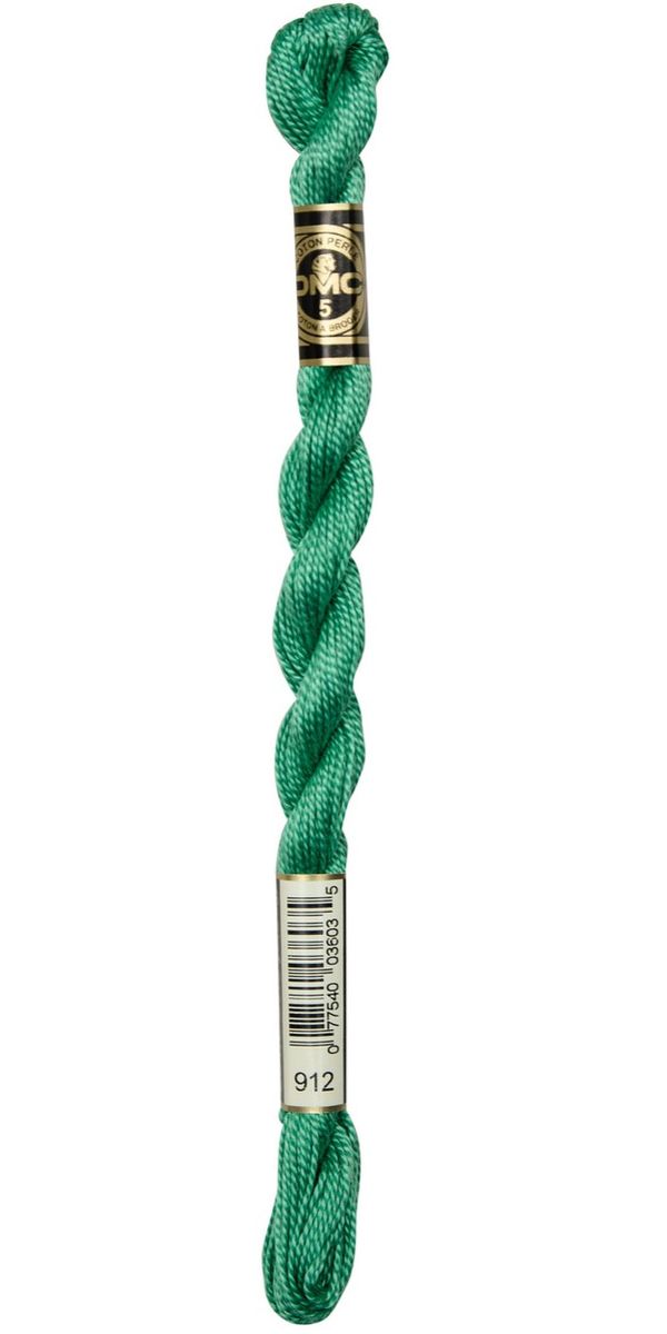 Perlegarn No.  5 DMC 115 Ensfarget bomullsbroderigarn