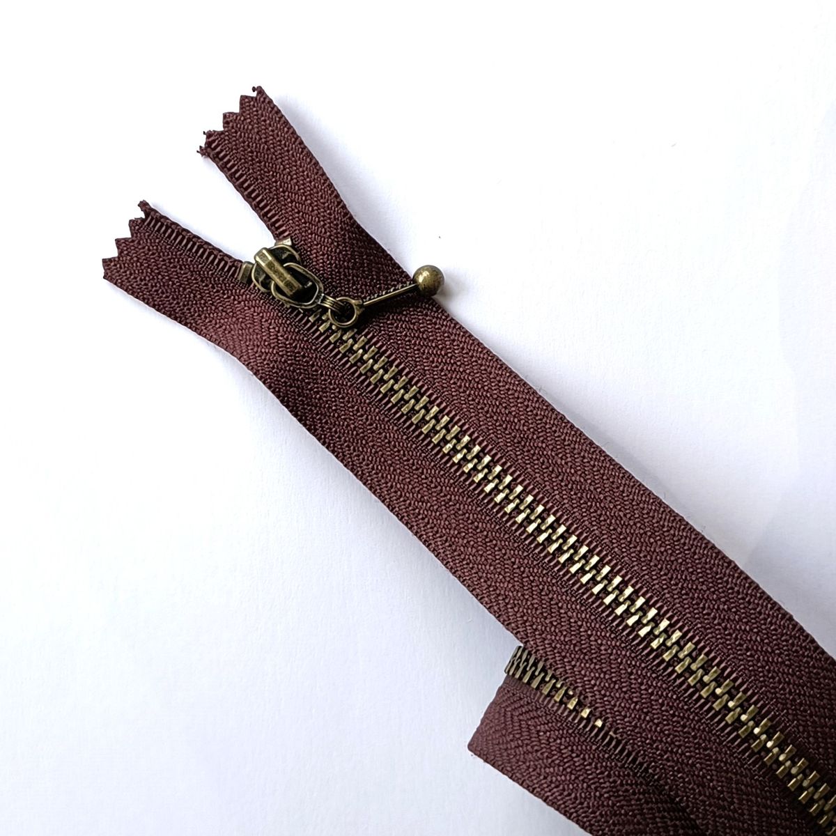Glidelås metall 4 mm revehale 35 cm - Ikke delbar